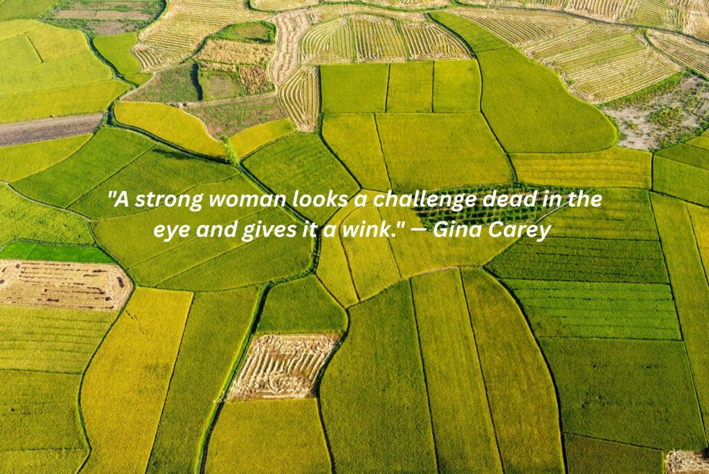 "A strong woman looks a challenge dead in the eye and gives it a wink." — Gina Carey 